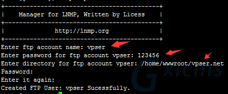 lnmp添加ftp账号