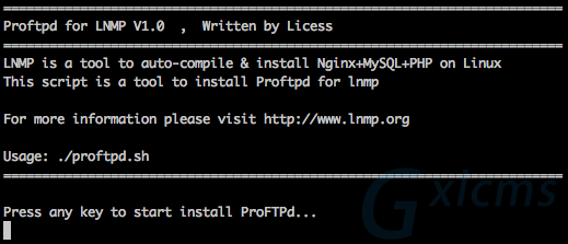 lnmp proftpd服务器安装