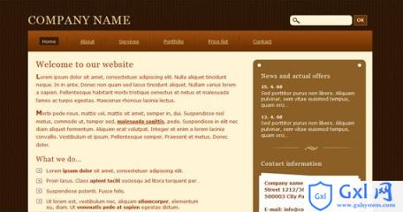 chocolate-xhtml-css-template