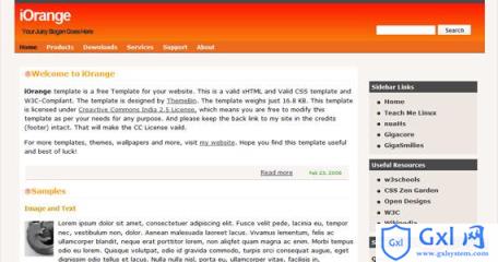 iorange-xhtml-css-template