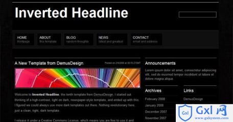 headline-xhtml-css-template