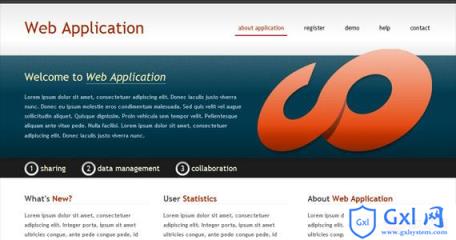 web-application-xhtml-css-template