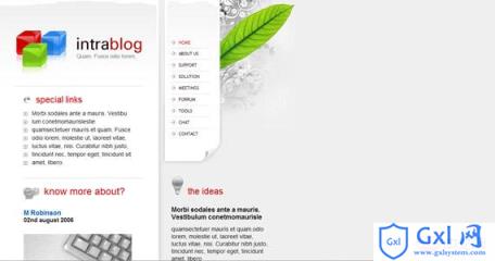 intrablog-xhtml-css-template