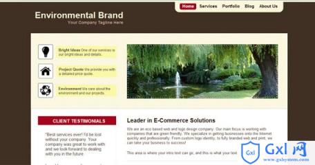 environmental-brand-css-xhtml-template