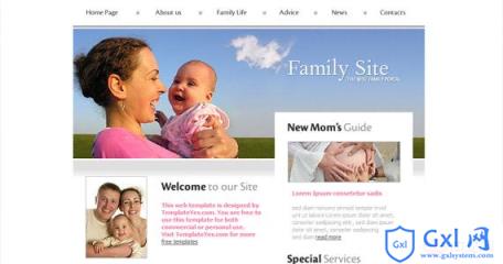 family-site-xhtml-css-template