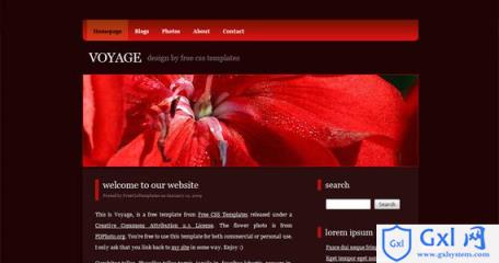 voyage-css-xhtml-template