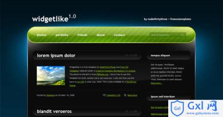 widgetlike-css-xhtml-template