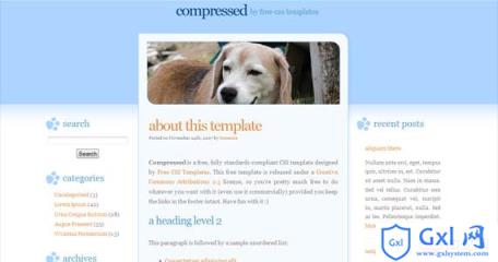 compressed-css-xhtml-template