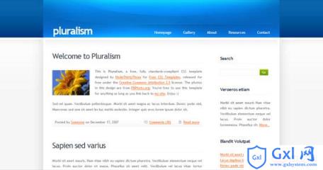 pluralism-xhtml-css-template