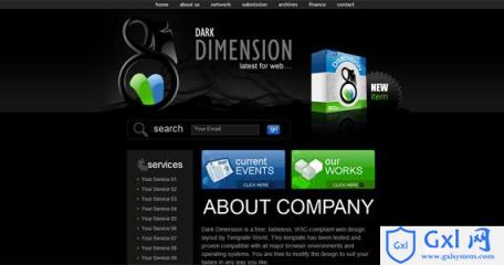 dark-dimension-css-xhtml-template