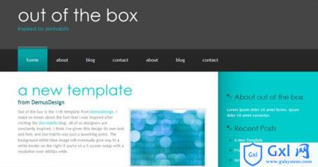 out-of-box-xhtml-css-template