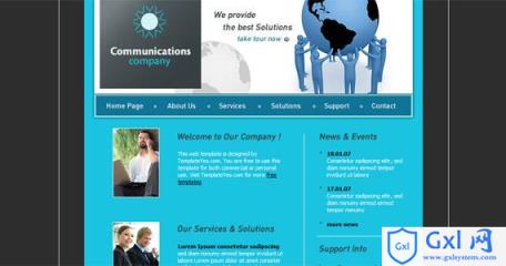 communications-xhtml-css-template