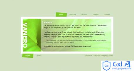 vanero-xhtml-css-template