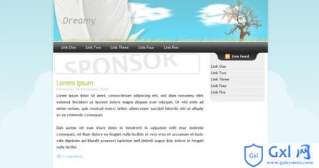 dreamy-xhtml-css-template