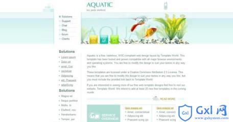 aquatic-css-xhtml-template