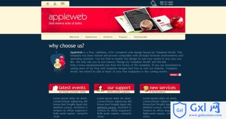 appleweb-xhtml-css-template