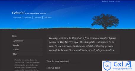 celestial-xhtml-css-template