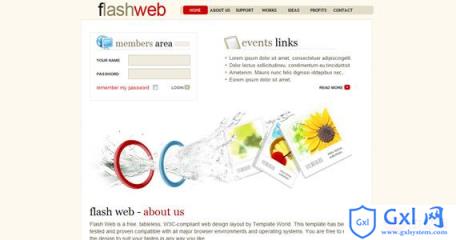 flashweb-css-xhtml-template