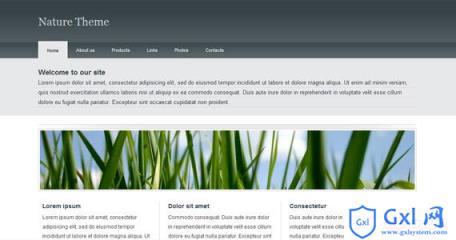 nature-theme-xhtml-css-template