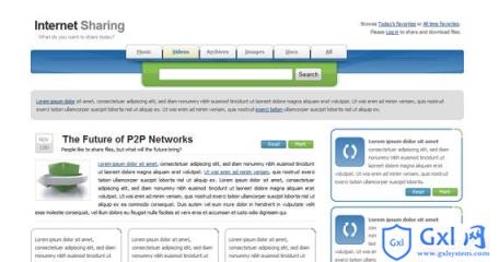 internet-sharing-xhtml-css-template