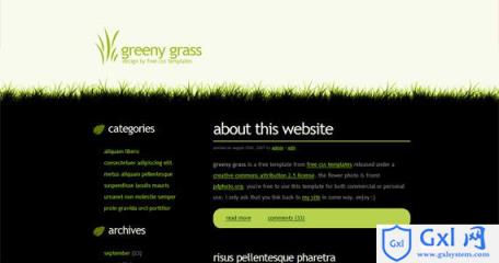 greeny-grass-css-xhtml-template