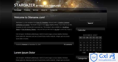 stargazer-css-xhtml-template