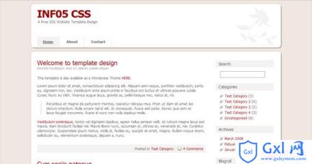 inf05-xhtml-css-template