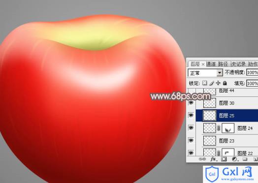 Photoshop怎么制作细腻逼真的红富士苹果