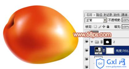 Photoshop设计制作出一个颜色鲜艳漂亮的红梨