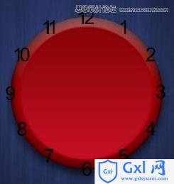 Photoshop绘制立体风格红色钟表图标教程