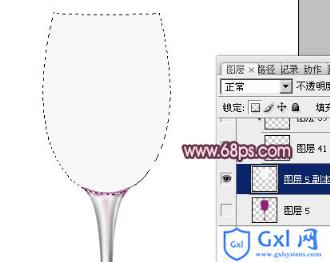 Photoshop打造盛有红酒的玻璃酒杯