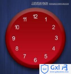 Photoshop绘制立体风格红色钟表图标教程