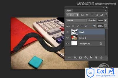 Photoshop CS6设计制作桌面上的创意跑道