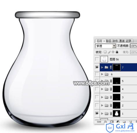 Photoshop制作逼真简单透明的玻璃缸