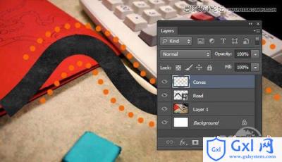 Photoshop CS6设计制作桌面上的创意跑道