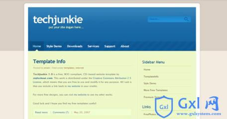 techjunkie-xhtml-css-模板