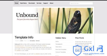 unbound-xhtml-css-模板