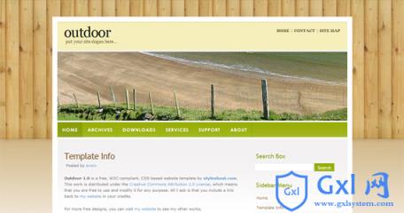 outdoor-xhtml-css-模板