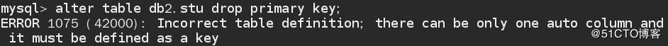 MySQL中出现Multiple primary key defined报错提示之解决办法