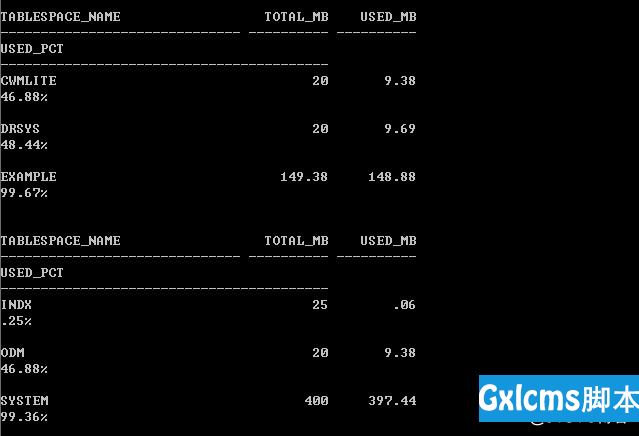 数据库如何查看表空间的使用率