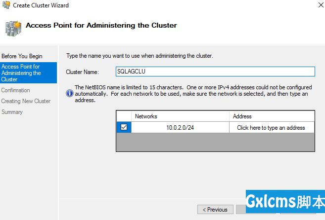 Cluster name and IP address