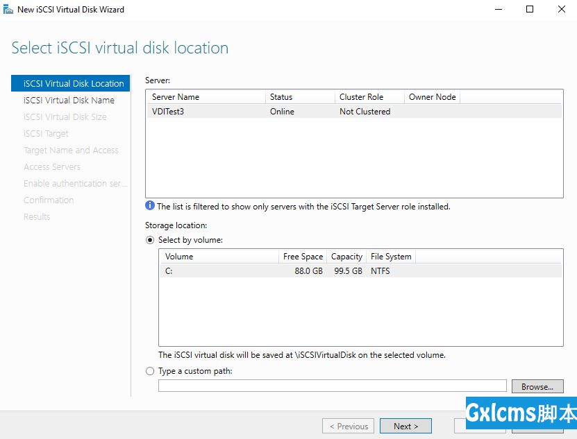 iSCSI virtual disk wizard for SQL Server Always On Availability Groups configurations