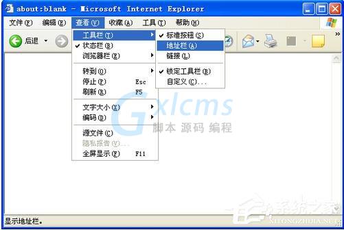 WinXP系统IE地址栏不见了如何解决？