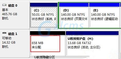 U盘启动盘怎么恢复隐藏分区容量